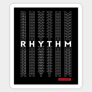 Rhythm Guitarist Repeated Text Dark Theme Sticker